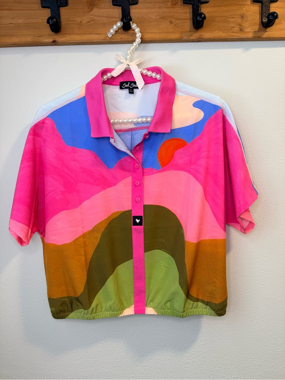 Women’s Bad Birdie Range Crop Polo Large